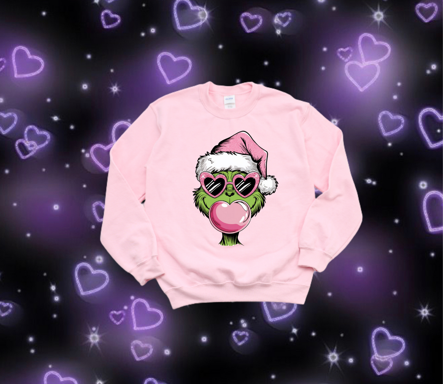 Bubblegum Grinch Crewneck
