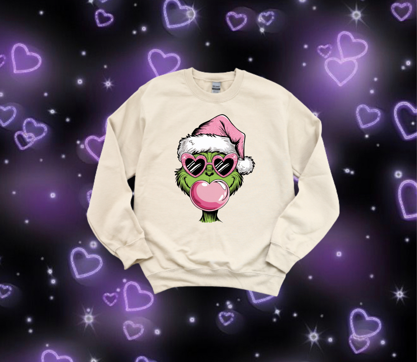 Bubblegum Grinch Crewneck