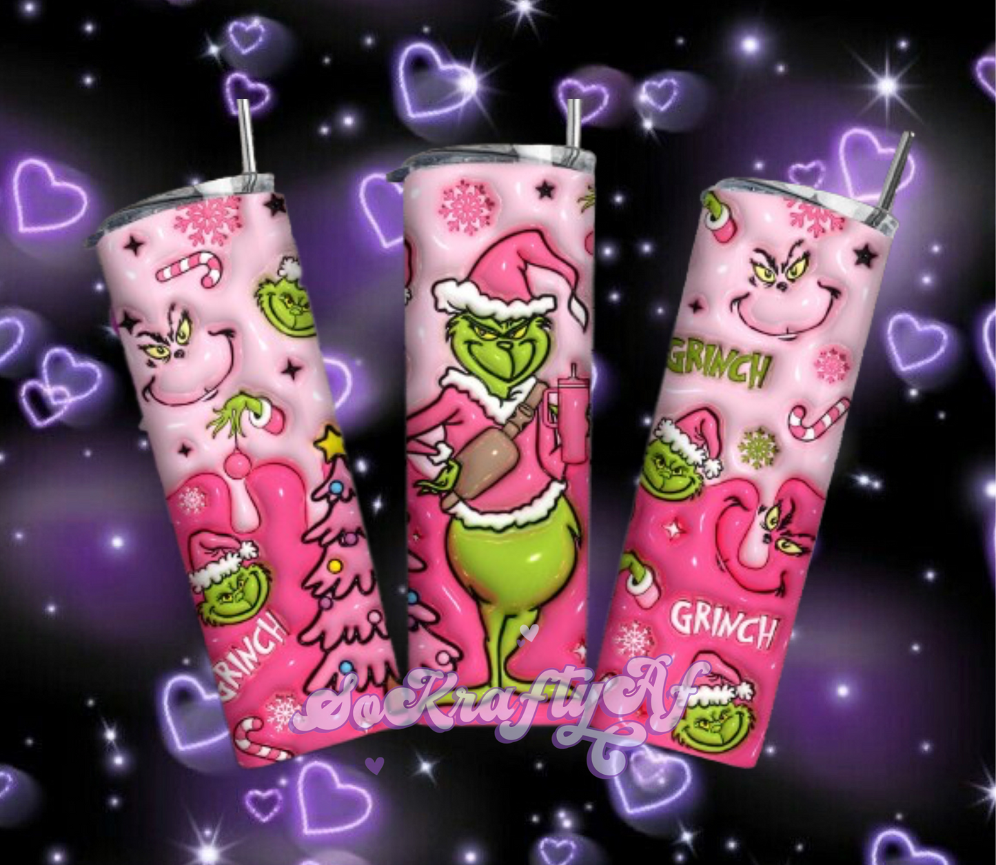 Pink Grinch Tumbler