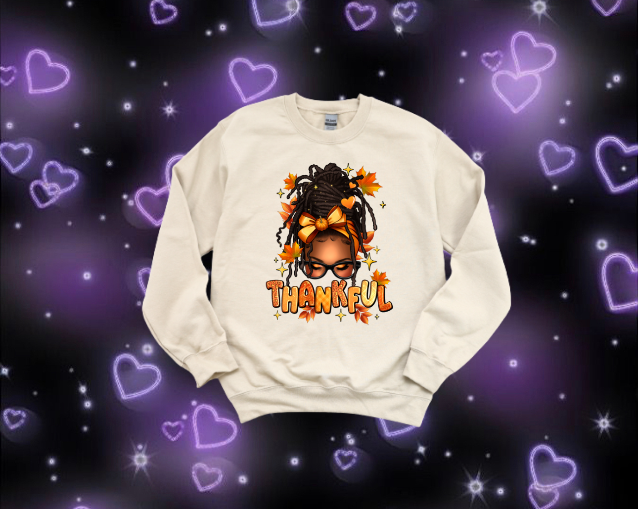 Thankful Messy Bun Crewneck
