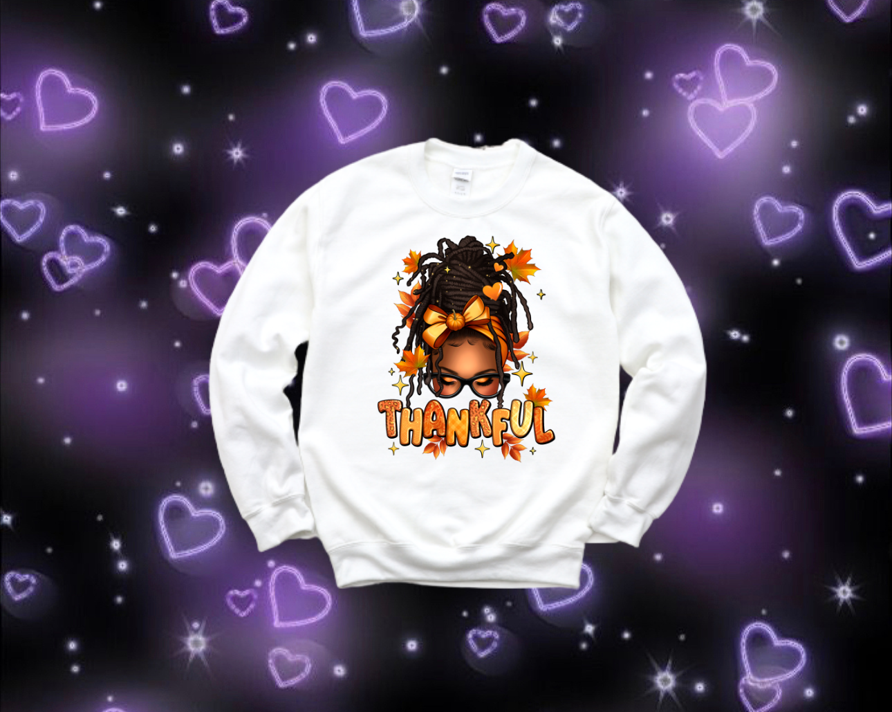 Thankful Messy Bun Crewneck