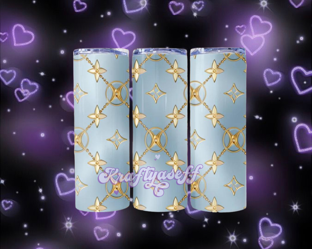 Blue & Gold Designer Tumbler
