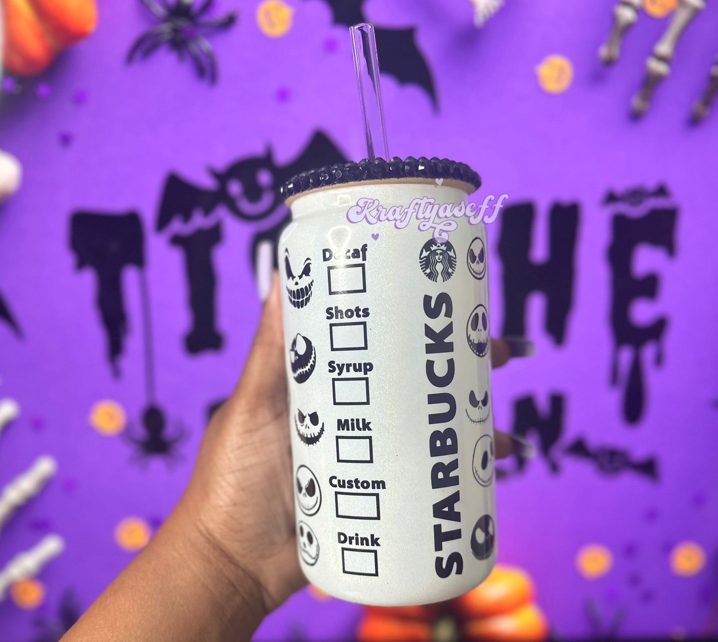 Nightmare Before Coffee Glass Cup