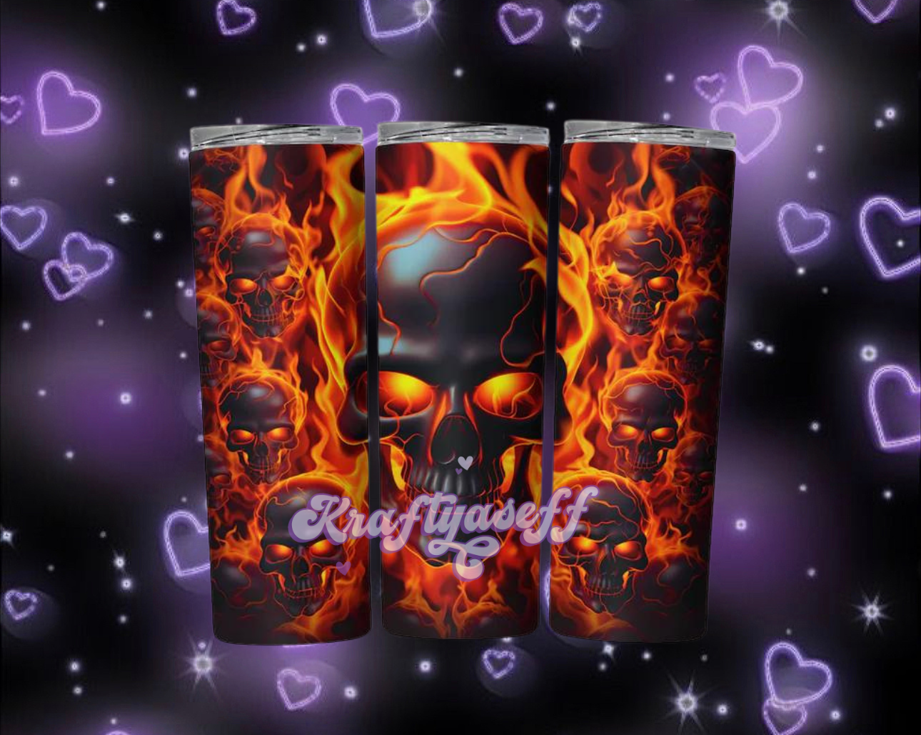 Fire Skellington Tumbler