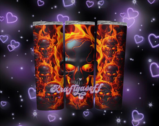 Fire Skellington Tumbler